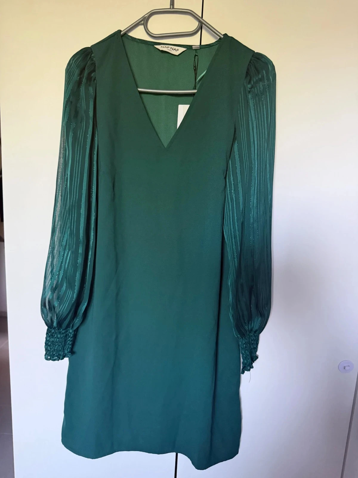 Naf Naf groen wijd vallende jurk, nieuw met label - M.34) – photo 2